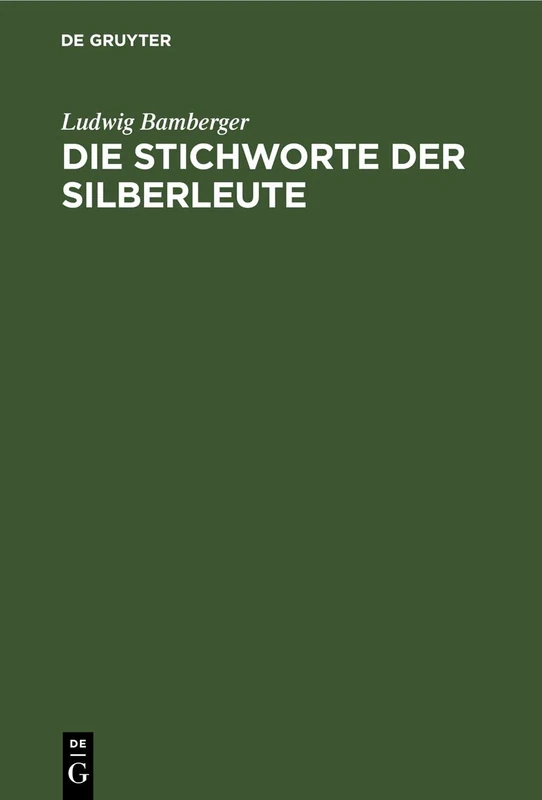 Die Stichworte Der Silberleute