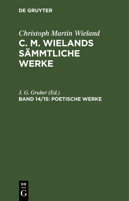 Poetische Werke: CMWSW-B, Band 14