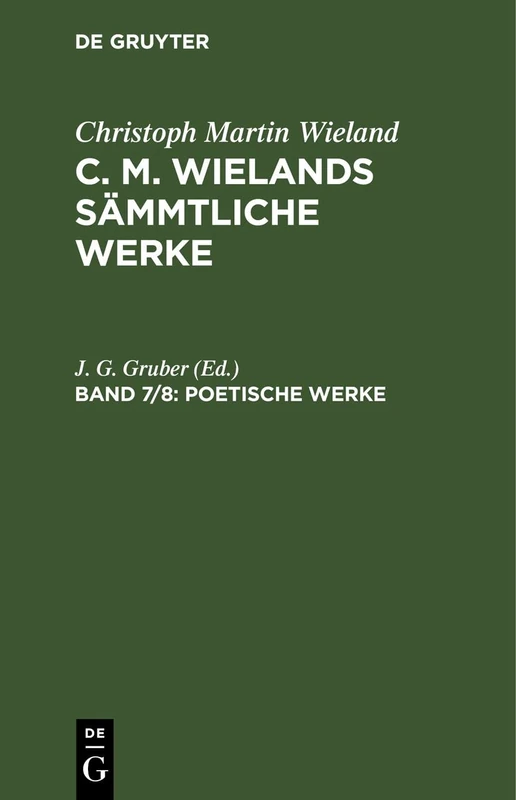 Poetische Werke: CMWSW-B, Band 7