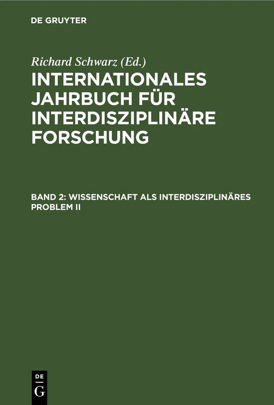 Wissenschaft ALS Interdisziplinäres Problem II: 2