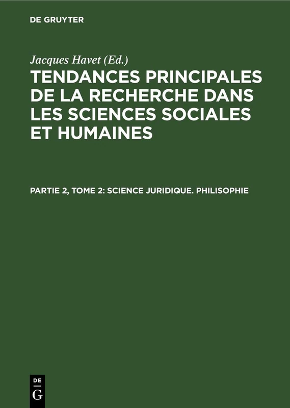 Science Juridique. Philisophie