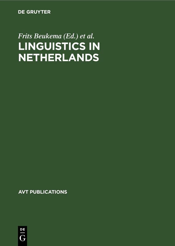 Linguistics in Netherlands: 2 (AVT Publications, 2)