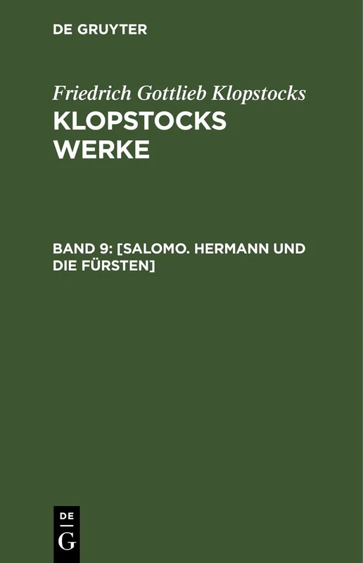 [Salomo. Hermann Und Die Fürsten]
