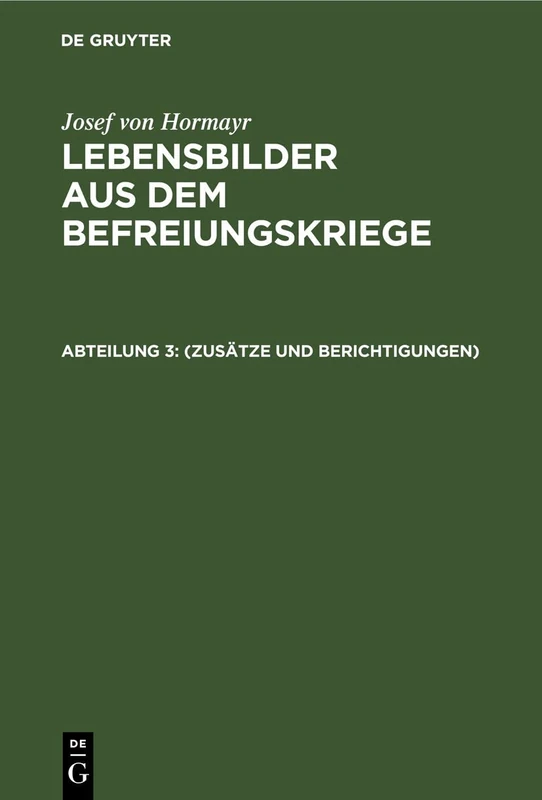 (Zusätze Und Berichtigungen)