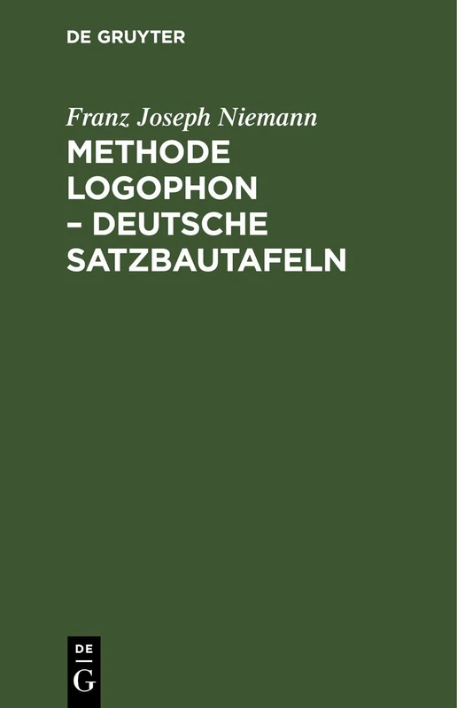 Methode Logophon - Deutsche Satzbautafeln
