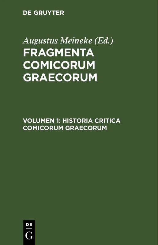Historia Critica Comicorum Graecorum