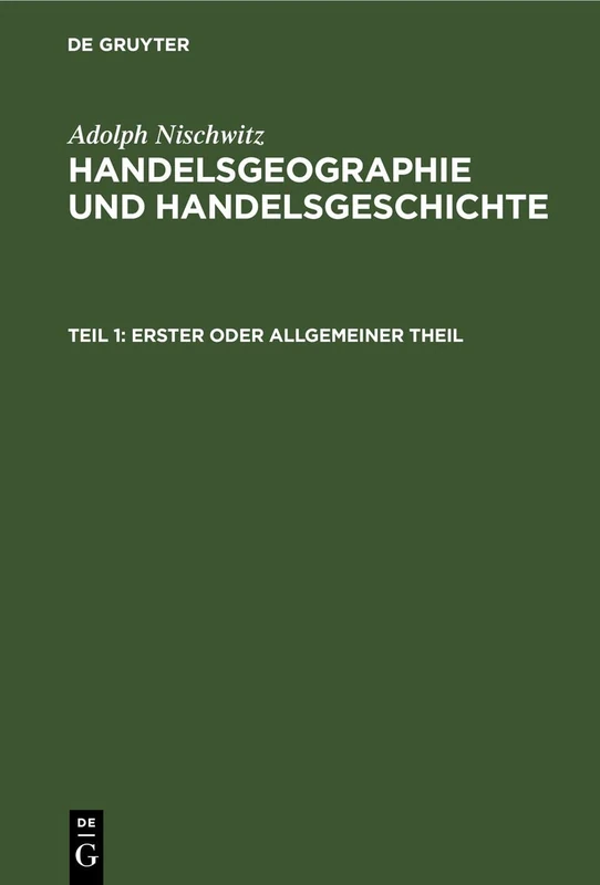 Erster Oder Allgemeiner Theil