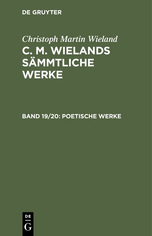 Poetische Werke: 2 Teile