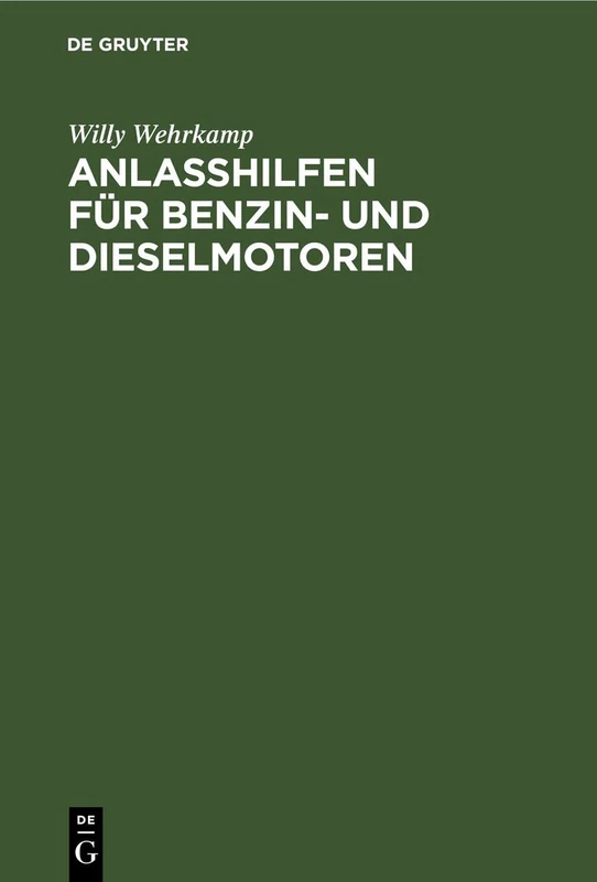 Anlaßhilfen Für Benzin- Und Dieselmotoren