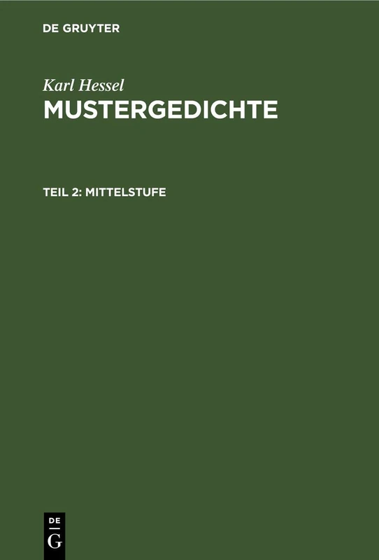 Mittelstufe - De Gruyter Antiquarian Book (1801-1900)