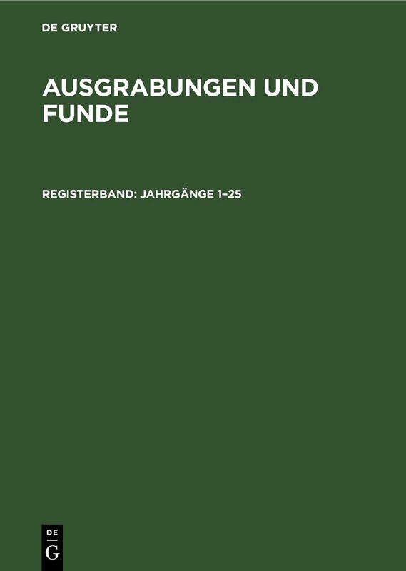 Jahrgänge 1-25