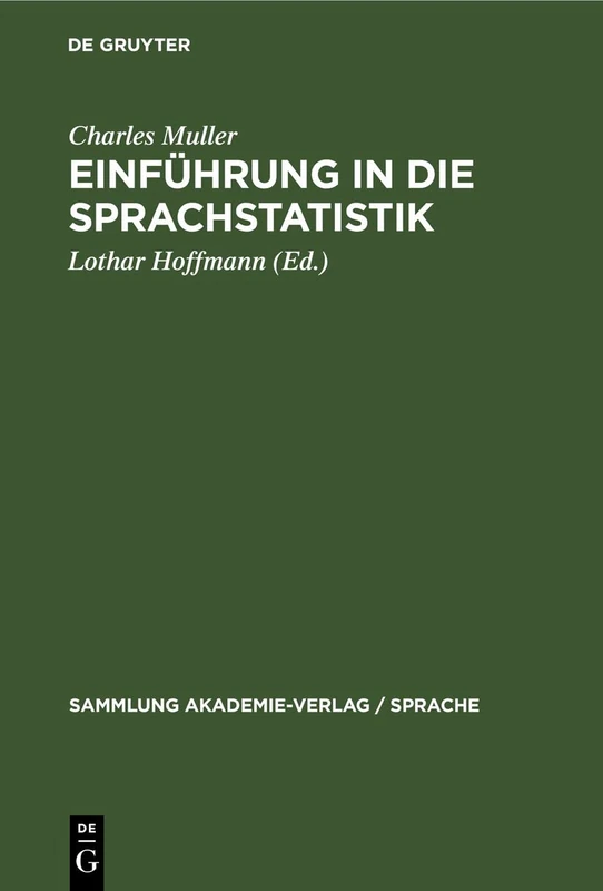 Einführung in Die Sprachstatistik: 31 (Sammlung Akademie-Verlag / Sprache) - Image 1