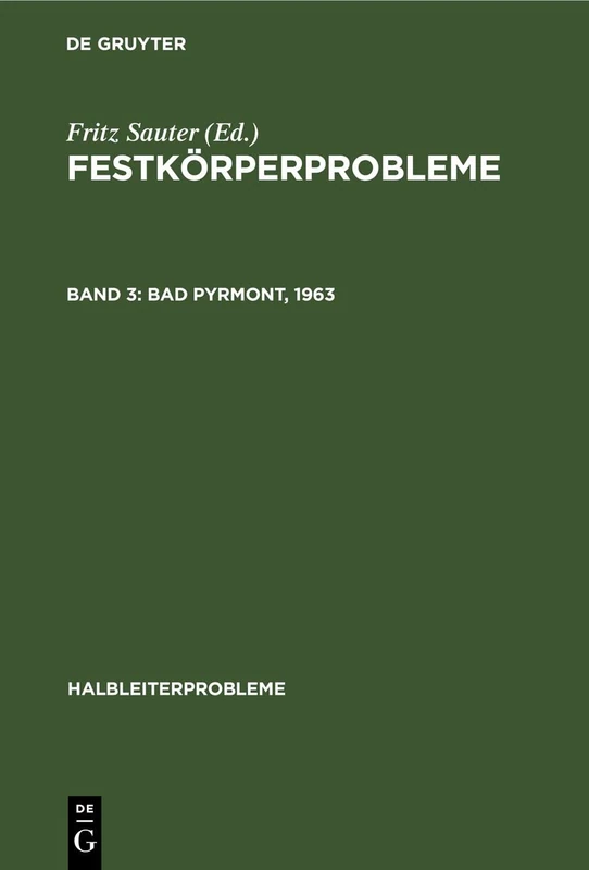 Bad Pyrmont, 1963: 9 (Halbleiterprobleme)