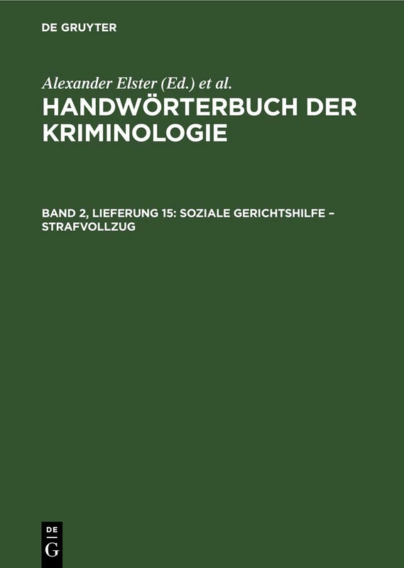 Soziale Gerichtshilfe - Strafvollzug