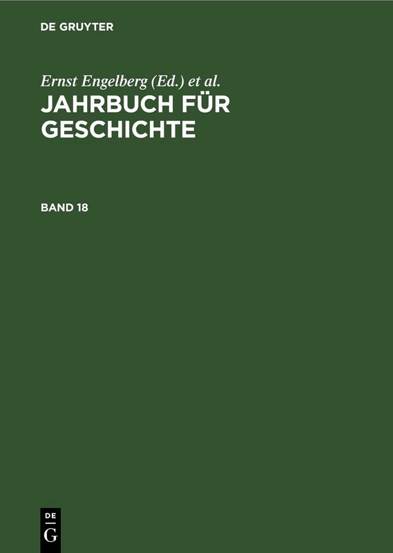 Jahrbuch Für Geschichte. Band 18