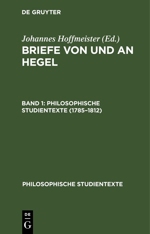 1785-1812 (Philosophische Studientexte)