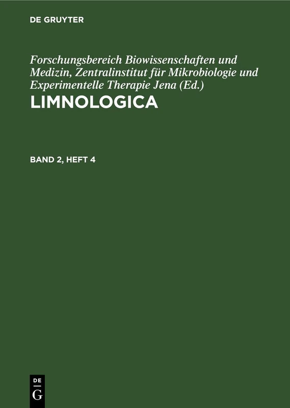 Limnologica. Band 2, Heft 4