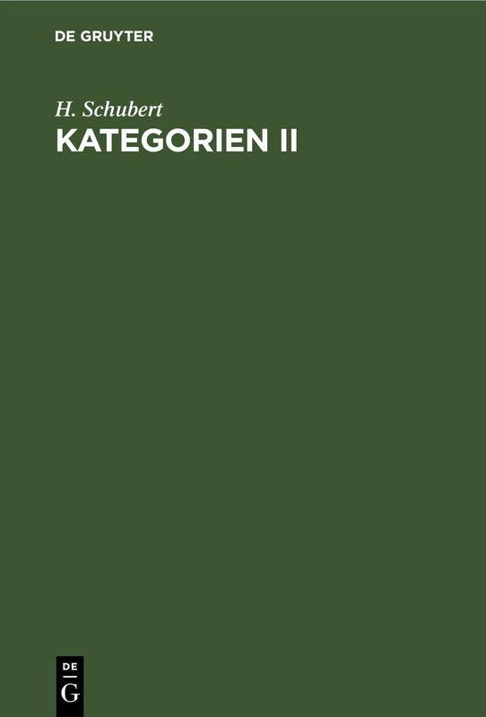 Kategorien II: 2