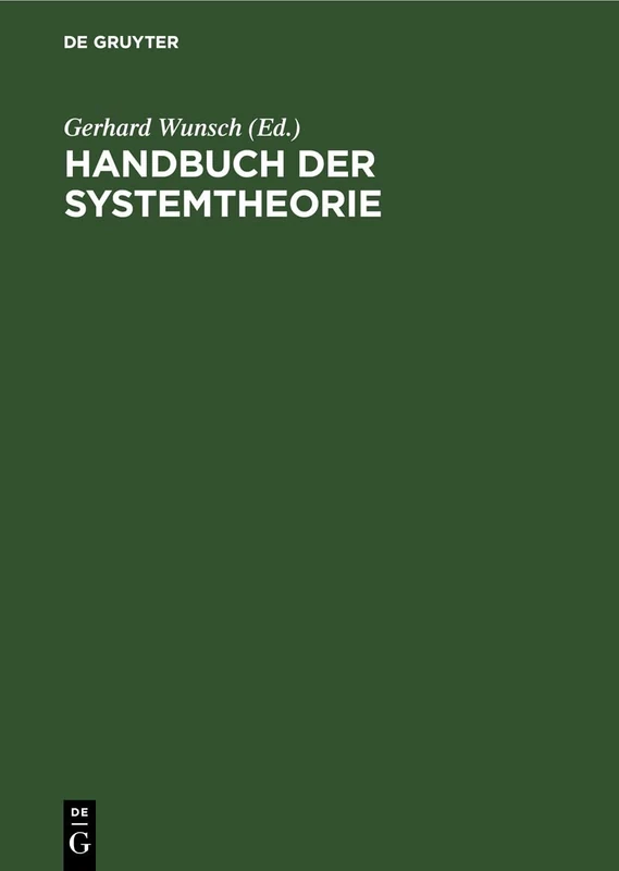 Handbuch Der Systemtheorie