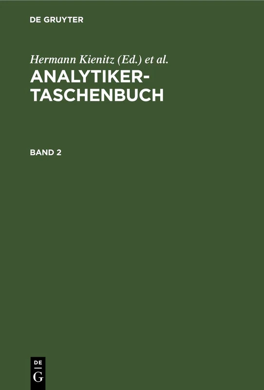 Analytiker-Taschenbuch. Band 2