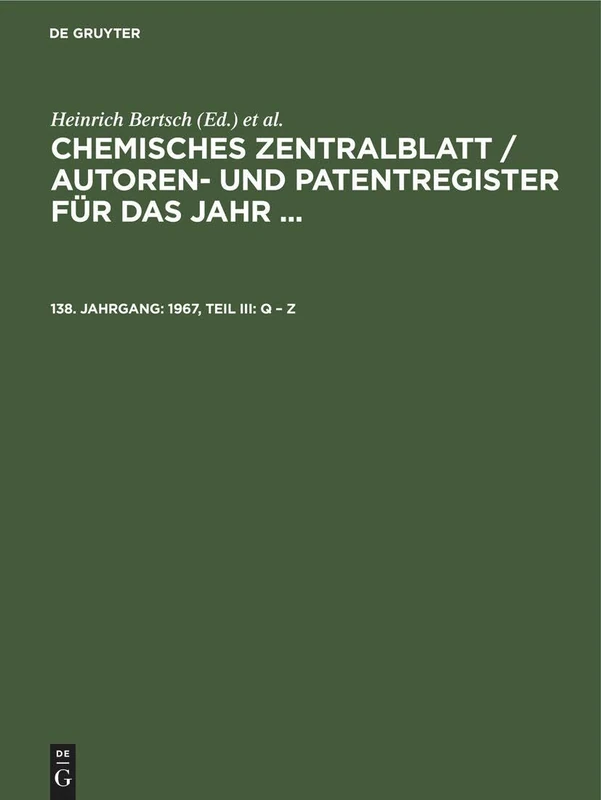 1967, Teil III: Q - Z: 3
