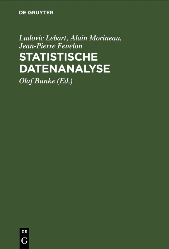 Statistische Datenanalyse: Methoden Und Programme