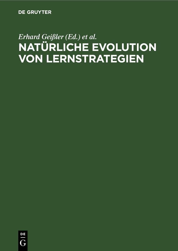 Natürliche Evolution Von Lernstrategien