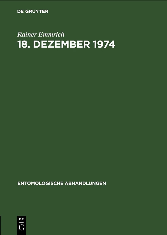 18. Dezember 1974: Das Typen-Material Der Zikaden (Homoptera, Auchenorrhyncha) Des Staatlichen Museums Für Tierkunde Dresden, Teil 3