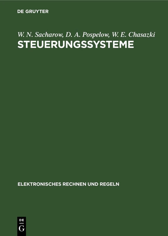 Steuerungssysteme: 26 (Elektronisches Rechnen Und Regeln)