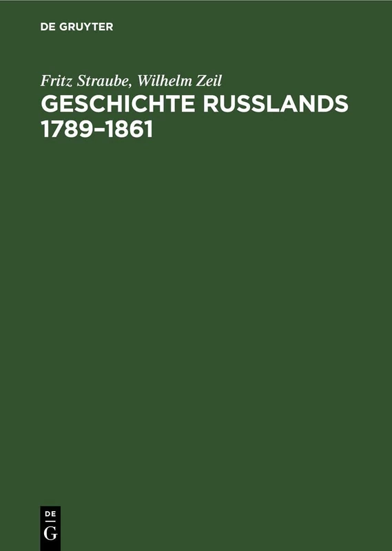 Geschichte Rußlands 1789-1861: Der Feudalismus in Der Krise