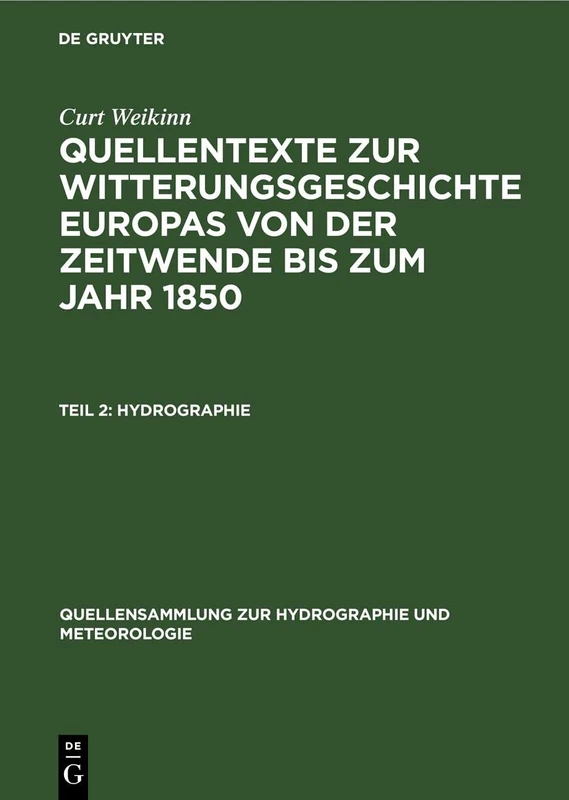 (1501-1600): 1 (Quellensammlung Zur Hydrographie Und Meteorologie)