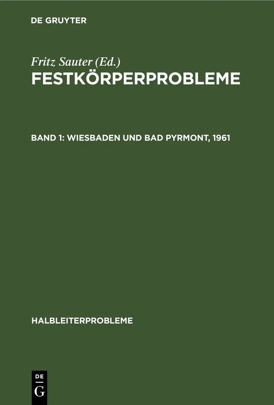 Wiesbaden Und Bad Pyrmont, 1961: 7 (Halbleiterprobleme)
