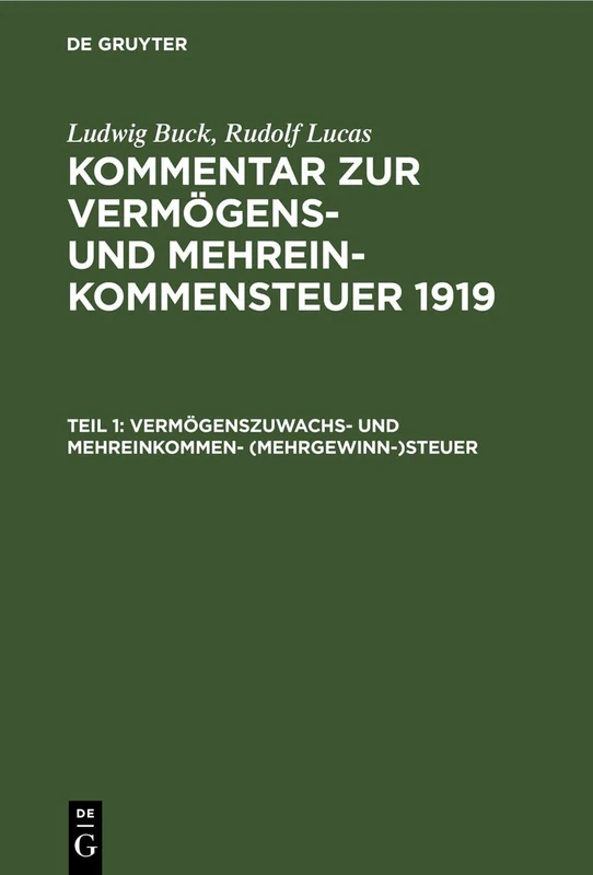 Vermögenszuwachs- Und Mehreinkommen- (Mehrgewinn-)Steuer