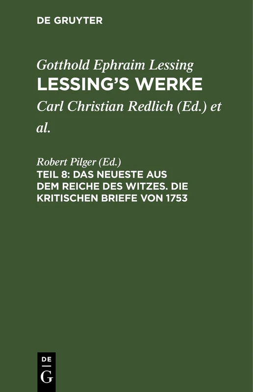 Das Neueste Aus Dem Reiche Des Witzes. Die Kritischen Briefe Von 1753 - Image 1