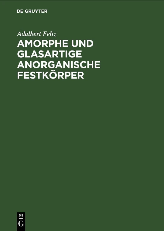 De Gruyter - Amorphe Und Glasartige Anorganische Festkorper