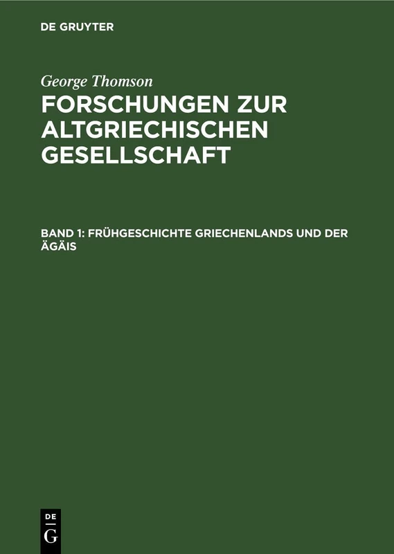 Frühgeschichte Griechenlands Und Der Ägäis