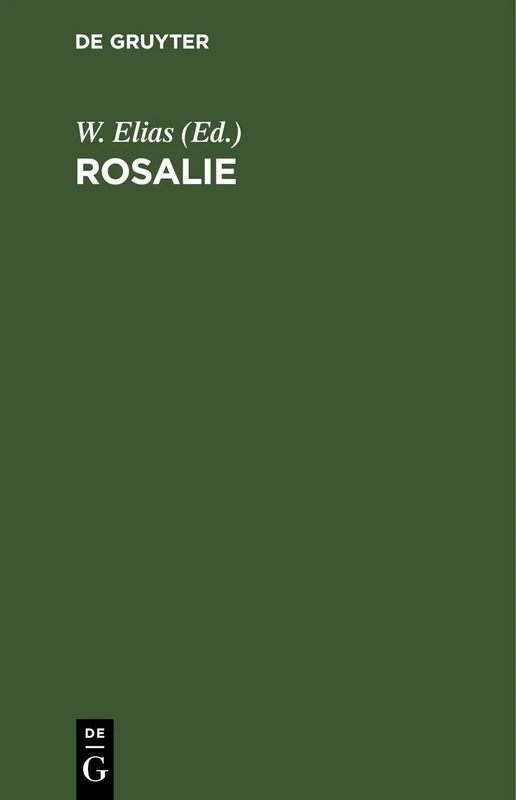 Rosalie: Eine Sammlung Von Briefen