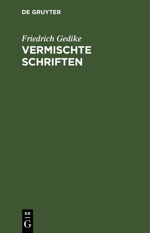 Vermischte Schriften