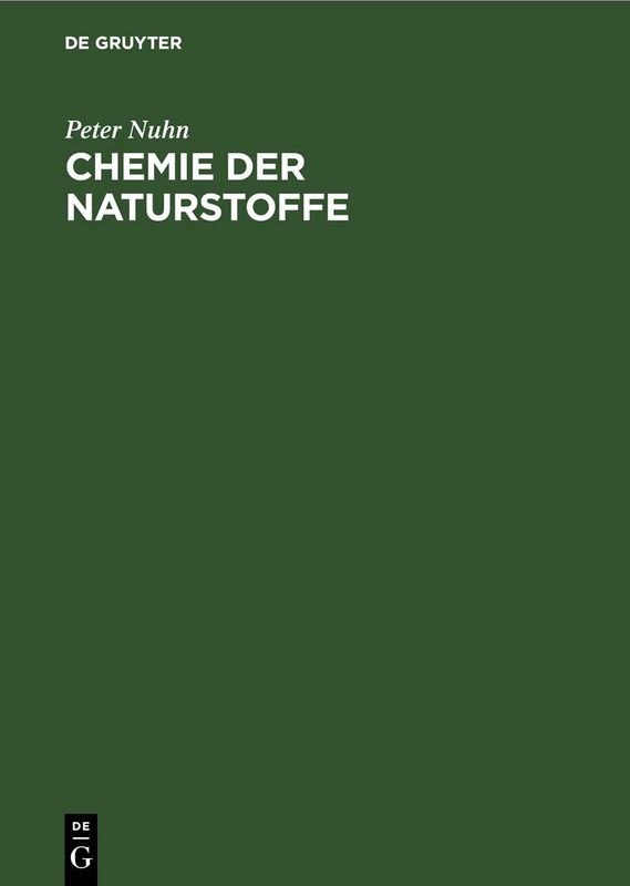 Chemie Der Naturstoffe: Bioorganische Chemie