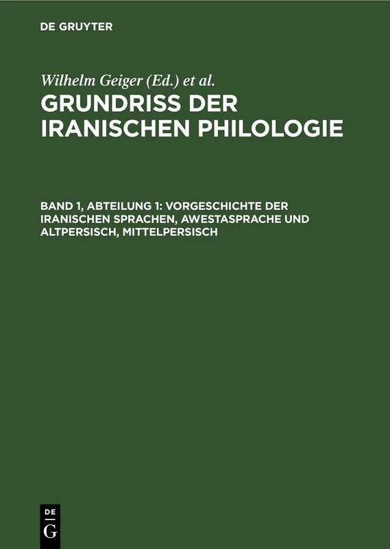 Vorgeschichte Der Iranischen Sprachen, Awestasprache Und Altpersisch, Mittelpersisch