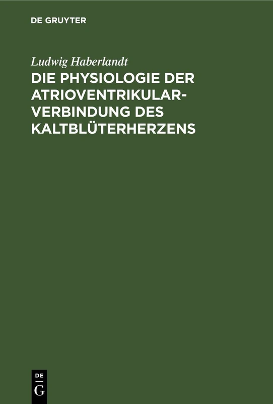 Die Physiologie Der Atrioventrikularverbindung Des Kaltblüterherzens