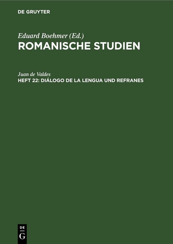 Diálogo de la Lengua Und Refranes