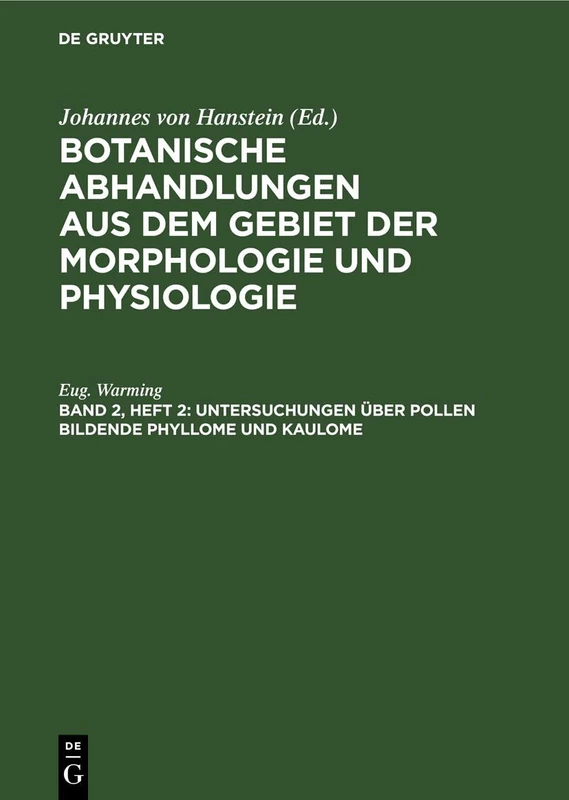 Untersuchungen Über Pollen Bildende Phyllome Und Kaulome - Image 1