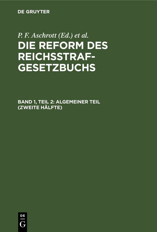Algemeiner Teil (Zweite Hälfte): 2