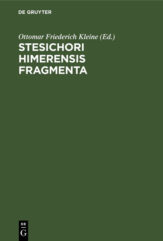 Stesichori Himerensis Fragmenta - Image 1