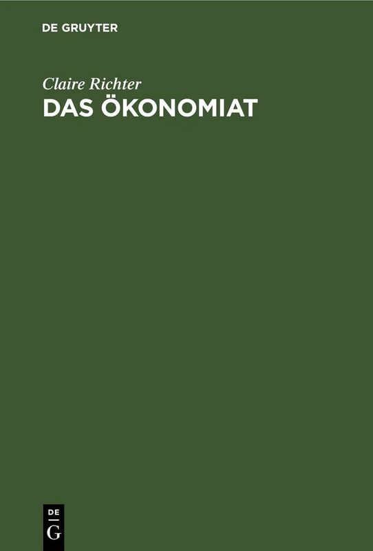 Das Ökonomiat: Hauswirtschaftlicher Grossbetrieb ALS Selbstzweck