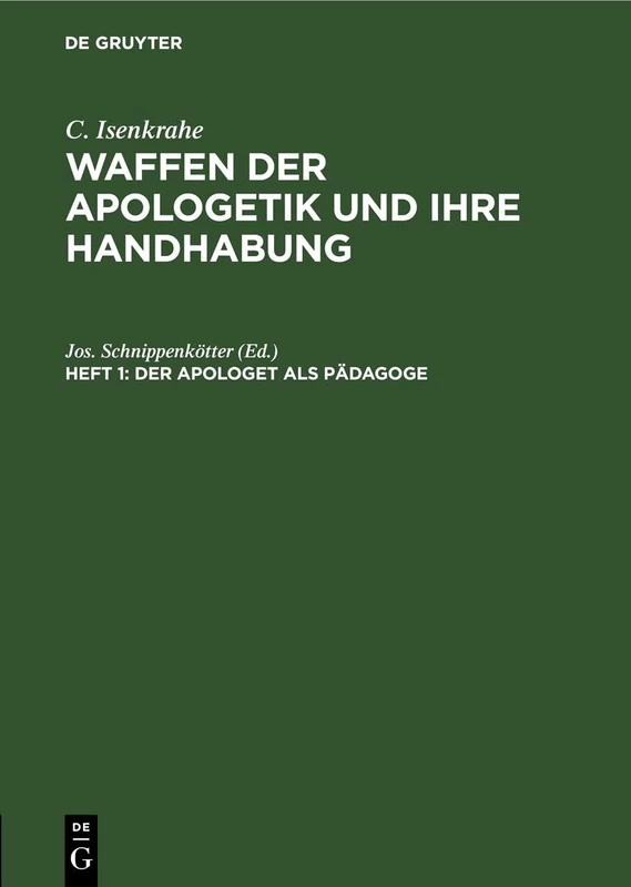 Der Apologet ALS Pädagoge