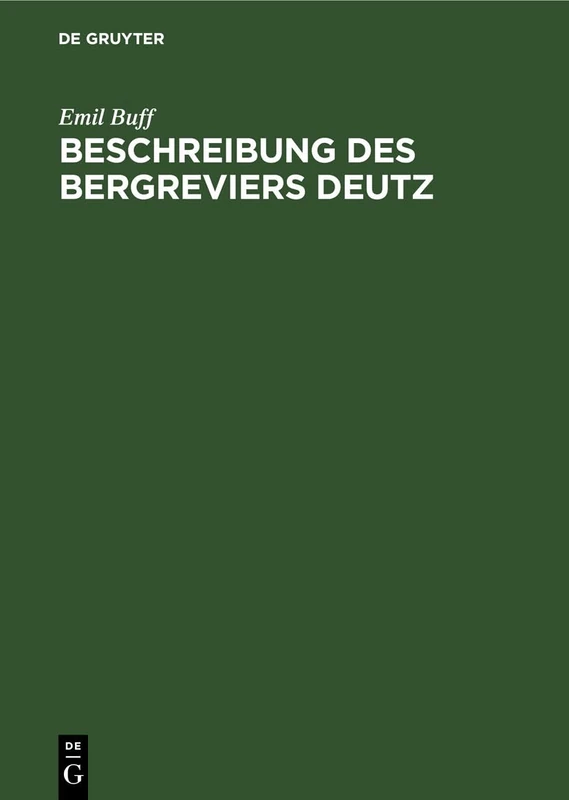 Beschreibung Des Bergreviers Deutz
