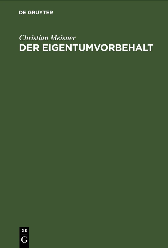 Der Eigentumvorbehalt