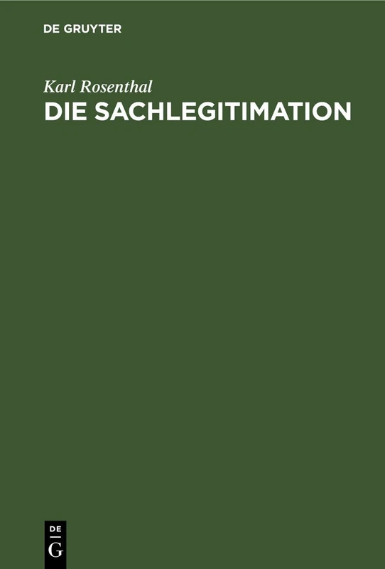 Die Sachlegitimation